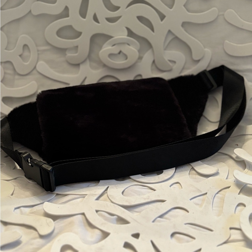 Black Faux Fur fanny pack/bag